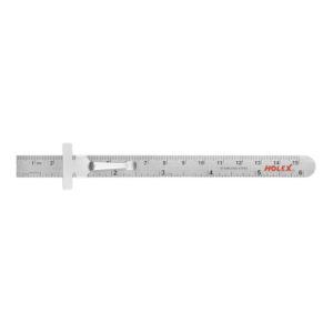 HOLEX Stahlmaßstab mit Schiebeclip rostfrei 150 mm HOLEX Stahlmaßstab mit Schiebeclip rostfrei 150 mm