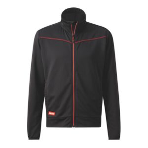 Holex Sweatjacke, schwarz / rot, Unisex-Größe: XL
