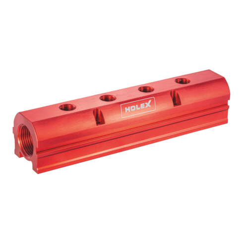 HOLEX Verteilerblock für Druckluftkupplung 1/4 Zoll, Typ: 4, 080209 4