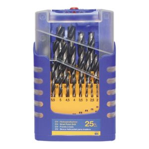 Holzspiralbohrersatz 012K 25-tlg.D.1-13mm 0,5mm steig.CV-Stahl FISCH-TOOLS Holzspiralbohrersatz 012K 25-tlg.D.1-13mm 0,5mm steig.CV-Stahl FISCH-TOOLS