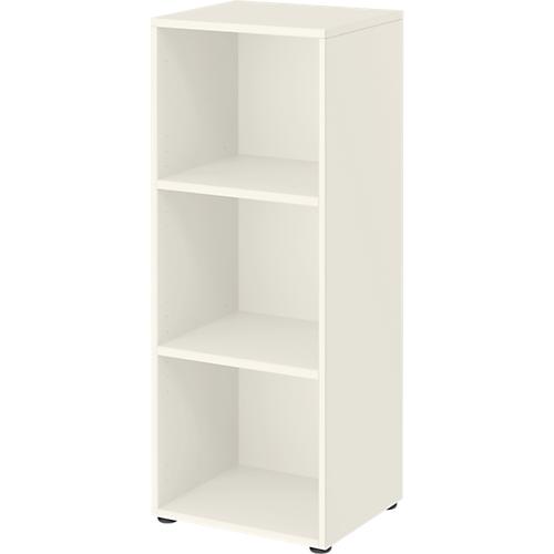 Home Office Regal TEMPIO, aus Holz, 3 Fächer, 3 OH, B 400 x T 340 x H 1070 mm, weiß