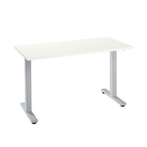 Home Office Schreibtisch Start Off, Rechteck, T-Fuß, B 1300 x T 650 x H 735 mm, weiß/weißaluminium Home Office Schreibtisch Start Off, Rechteck, T-Fuß, B 1300 x T 650 x H 735 mm, weiß/weißaluminium