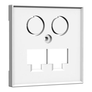 Homeway Zentralplatte 55x55mm rws TV+LAN/LAN 55×55 Homeway Zentralplatte 55x55mm rws TV+LAN/LAN 55×55
