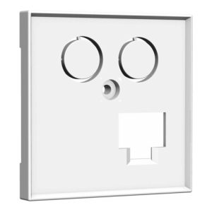 Homeway Zentralplatte one. TV+LAN 55x55mm rw HW-Z0LRWG55V1 Homeway Zentralplatte one. TV+LAN 55x55mm rw HW-Z0LRWG55V1