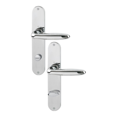Hoppe Langschildgarnitur Verona M151/302 MS F49-R Bad SK/OL 78mm DIN L/R