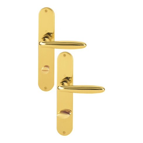 Hoppe Langschildgarnitur Verona M151/302 MS F71 Bad SK/OL 78mm DIN L/R