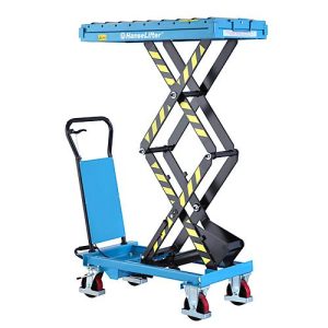 Hubtisch SPSR 300, manuell, Tragkraft 300 kg, inkl. abnehmbarem Rolleraufsatz Hubtisch SPSR 300, manuell, Tragkraft 300 kg, inkl. abnehmbarem Rolleraufsatz