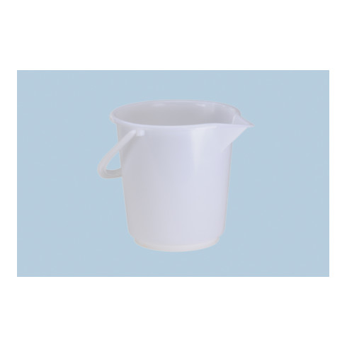 Hünersdorff Industrie-Eimer 17 L, rund mit Ausguss naturfarben, HDPE