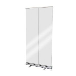Hygieneschutzwand Roll-up, PET-Folie, glasklar, einrollbar, Aluminiumkassette mit Füßen, B 1000 x T 200 x H 2200 mm Hygieneschutzwand Roll-up, PET-Folie, glasklar, einrollbar, Aluminiumkassette mit Füßen, B 1000 x T 200 x H 2200 mm
