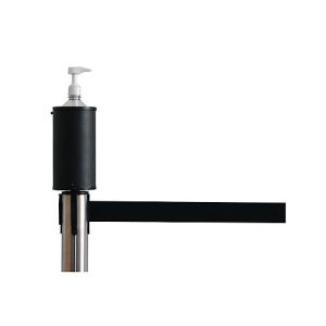Hygienespender Aufsatz für Absperrpfosten RS-Guidesystems Serie GLA 25/28/45, Volumen 1 l, Ø 110 x H 200 mm, Kunststoff & Metall, schwarz Hygienespender Aufsatz für Absperrpfosten RS-Guidesystems Serie GLA 25/28/45, Volumen 1 l, Ø 110 x H 200 mm, Kunststoff & Metall, schwarz