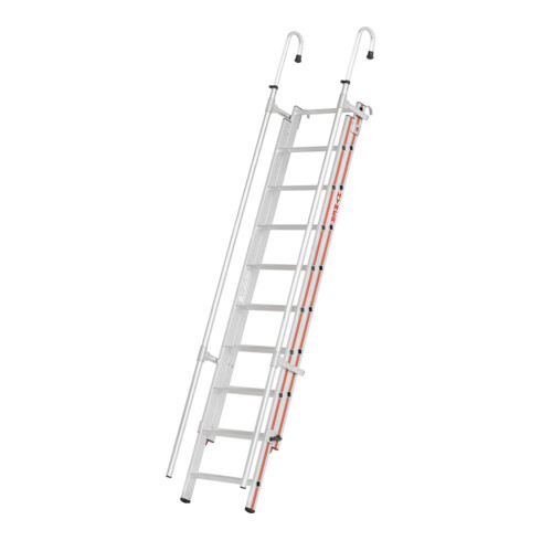 Hymer Einhänge-Schiebeleiter, 2x9 Sprossen