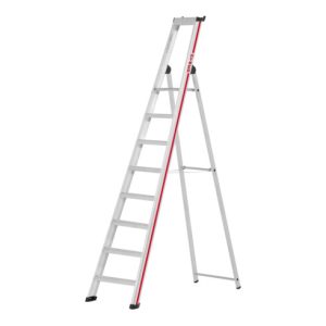 Hymer Stufenstehleiter mit Plattform, einseitig begehbar, 8 Stufen Hymer Stufenstehleiter mit Plattform, einseitig begehbar, 8 Stufen