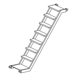 Hymer Treppe, 2,50 m x 0,53 m Hymer Treppe, 2,50 m x 0,53 m