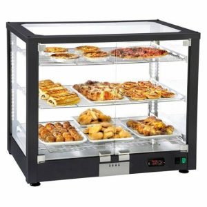 MASTRO Warme Theke Warmhaltevitrine mit 3 Ebenen, 780 mm Länge MASTRO Warme Theke Warmhaltevitrine mit 3 Ebenen, 780 mm Länge