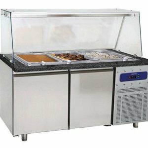 MASTRO Bainmarie Theke 2 Türen, Glasstruktur, 4x GN 1/1, 1450x930x1320mm MASTRO Bainmarie Theke 2 Türen, Glasstruktur, 4x GN 1/1, 1450x930x1320mm