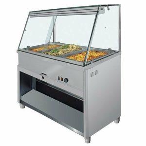 Warme Theke Bain-Marie für 4x GN 1/1, 1400x700x1350 mm