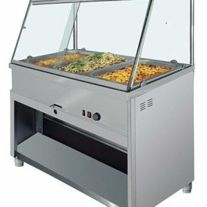 MASTRO Bainmarie-Theke 5x GN 1/1 mit gerader Frontverglasung, +30°/+90°C MASTRO Bainmarie-Theke 5x GN 1/1 mit gerader Frontverglasung, +30°/+90°C