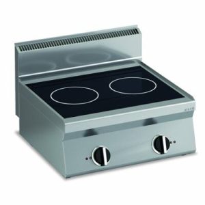 Induktions-Kochfläche mit 2 Platten, 700x650x295mm, 10kW Induktions-Kochfläche mit 2 Platten, 700x650x295mm, 10kW