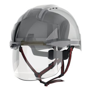 Industriekletterhelm EVO® VISTAshield® Dualswitch™ weiß/rauch ABS Industriekletterhelm EVO® VISTAshield® Dualswitch™ weiß/rauch ABS