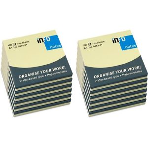 INFO Haftnotizen, 75 mm x 75 mm, 12 x 100 Blatt INFO Haftnotizen, 75 mm x 75 mm, 12 x 100 Blatt
