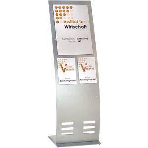 Infoständer Tec-Art, breit, DIN A2 – DIN A4