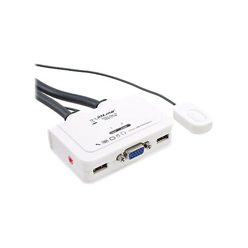 InLine Cable KVM Switch - KVM-/Audio-/USB-Switch - 2 x KVM/Audio/USB - 1 lokaler Benutzer - Desktop