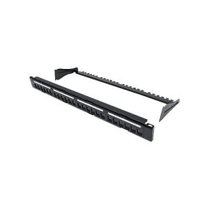 Intellinet 24-Port Patchpanel, unbestückt, 19“, 1 HE, schwarz – Patch Panel – 1U‘ Intellinet 24-Port Patchpanel, unbestückt, 19“, 1 HE, schwarz – Patch Panel – 1U‘