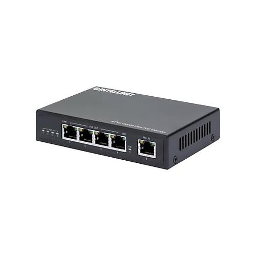 Intellinet IPE-4G90 4-Port Gigabit Ultra PoE Extender - Netzwerk-/Stromextender - 10Mb LAN, 100Mb LAN, GigE