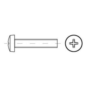 ISO 7045 Form C Linsenkopfschraube VG M3x18 Stahl 4.8 galvanisch verzinkt PH