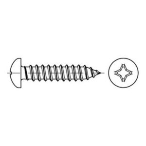 ISO 7049 Form C Linsenkopf-Blechschraube VG 3,5×9,5 Edelstahl A2 blank PH