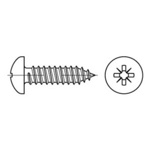 ISO 7049 Form CZ Linsenkopf-Blechschraube VG 2,2×19 Stahl galvanisch verzinkt PZ