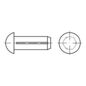ISO 8746  Halbrundkerbnägel, mit Fase 1.4303 1,4 x 5 rostfreiei A 2 S