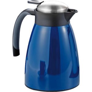 Isolierkanne GLACE, doppelwandig, 1 l Fassungsvermögen, Edelstahl lackiert, blau Isolierkanne GLACE, doppelwandig, 1 l Fassungsvermögen, Edelstahl lackiert, blau