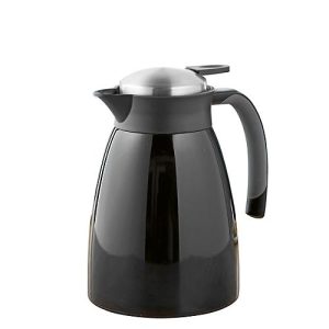 Isolierkanne GLACE, doppelwandig, 1 l Fassungsvermögen, Edelstahl lackiert, schwarz Isolierkanne GLACE, doppelwandig, 1 l Fassungsvermögen, Edelstahl lackiert, schwarz