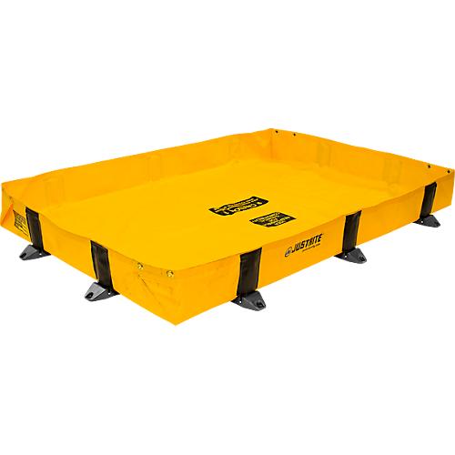 Justrite Leckage Faltwanne Lite, befahrbar, H 2030 x B 1420 mm, 602 L, gelb