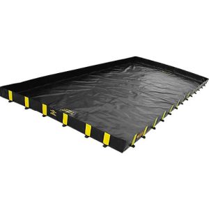 Justrite Leckage-Faltwanne XT, H 3050 x B 3860 mm, bis 22183 L, schwarz Justrite Leckage-Faltwanne XT, H 3050 x B 3860 mm, bis 22183 L, schwarz