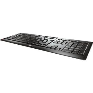 Kabellose Tastatur Cherry STREAM KEYBOARD WIRELESS, QWERTZ, Ziffernblock, 10 Zusatztasten, bis 10 m, USB-A, Blauer Engel, schwarz Kabellose Tastatur Cherry STREAM KEYBOARD WIRELESS, QWERTZ, Ziffernblock, 10 Zusatztasten, bis 10 m, USB-A, Blauer Engel, schwarz