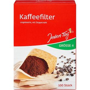 Kaffeefilter Markant Jeden Tag, für Kaffeemaschinen & Handfilter, Doppelnaht, Größe 4, naturbraun, 100 Stück Kaffeefilter Markant Jeden Tag, für Kaffeemaschinen & Handfilter, Doppelnaht, Größe 4, naturbraun, 100 Stück