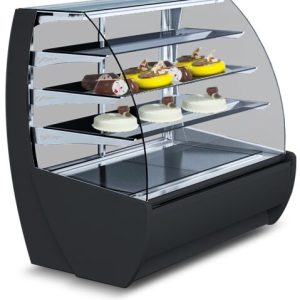 IGLOO Kuchentheke Konditoreitheke KAMELEO 1.3 Dark, Umluft, Breite 1405mm