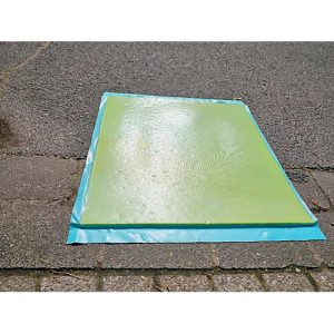 Kanalschutz-Abdichtmatte, rechteckig, beidseitig mit Griffen, 1000 x 1000 mm Kanalschutz-Abdichtmatte, rechteckig, beidseitig mit Griffen, 1000 x 1000 mm