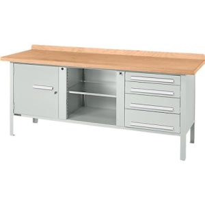 Kastenwerkbank Schäfer Shop Select PW 200-1, Buche Multiplexplatte, bis 750 kg, B 2000 x T 700 x H 840 mm, Lichtgrau Kastenwerkbank Schäfer Shop Select PW 200-1, Buche Multiplexplatte, bis 750 kg, B 2000 x T 700 x H 840 mm, Lichtgrau