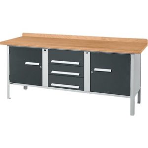 Kastenwerkbank Schäfer Shop Select PW 200-4, Buche Multiplexplatte, bis 750 kg, B 2000 x T 700 x H 840 mm, Anthrazit Kastenwerkbank Schäfer Shop Select PW 200-4, Buche Multiplexplatte, bis 750 kg, B 2000 x T 700 x H 840 mm, Anthrazit