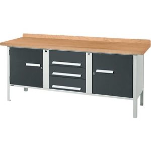 Kastenwerkbank Schäfer Shop Select PW 200-4, mitteldichte Faserplatte (MDF), bis 750 kg, B 2000 x T 680 x H 838 mm, Anthrazit Kastenwerkbank Schäfer Shop Select PW 200-4, mitteldichte Faserplatte (MDF), bis 750 kg, B 2000 x T 680 x H 838 mm, Anthrazit