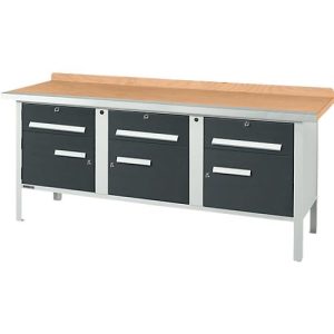 Kastenwerkbank Schäfer Shop Select PW 200-5, Buche Multiplexplatte, mit Stahlkante, bis 750 kg, B 2000 x T 700 x H 840 mm, Anthrazit Kastenwerkbank Schäfer Shop Select PW 200-5, Buche Multiplexplatte, mit Stahlkante, bis 750 kg, B 2000 x T 700 x H 840 mm, Anthrazit