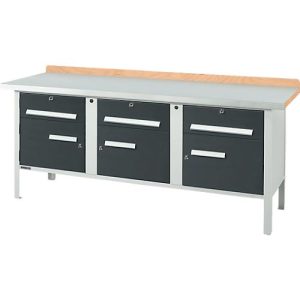 Kastenwerkbank Schäfer Shop Select PW 200-5, ESD, Buche Multiplexplatte, mit Stahlabdeckung, bis 750 kg, B 2000 x T 700 x H 840 mm, Anthrazit Kastenwerkbank Schäfer Shop Select PW 200-5, ESD, Buche Multiplexplatte, mit Stahlabdeckung, bis 750 kg, B 2000 x T 700 x H 840 mm, Anthrazit