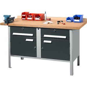 Kastenwerkbank Schäfer Shop Select PWi 150-0, Buche Multiplexplatte, bis 750 kg, B 1500 x T 700 x H 840 mm, Anthrazit Kastenwerkbank Schäfer Shop Select PWi 150-0, Buche Multiplexplatte, bis 750 kg, B 1500 x T 700 x H 840 mm, Anthrazit