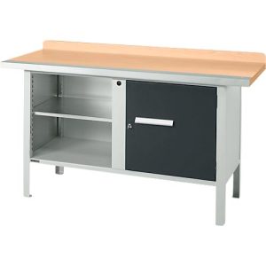 Kastenwerkbank Schäfer Shop Select PWi 150-1, Buche Multiplexplatte, mit Stahlkante, bis 750 kg, B 1500 x T 700 x H 840 mm, Anthrazit Kastenwerkbank Schäfer Shop Select PWi 150-1, Buche Multiplexplatte, mit Stahlkante, bis 750 kg, B 1500 x T 700 x H 840 mm, Anthrazit