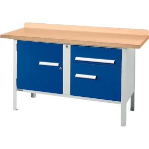 Kastenwerkbank Schäfer Shop Select PWi 150-3, mitteldichte Faserplatte (MDF), bis 750 kg, B 1500 x T 680 x H 838 mm, Enzianblau Kastenwerkbank Schäfer Shop Select PWi 150-3, mitteldichte Faserplatte (MDF), bis 750 kg, B 1500 x T 680 x H 838 mm, Enzianblau