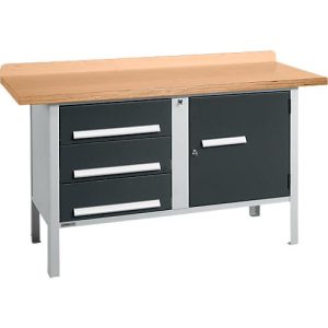 Kastenwerkbank Schäfer Shop Select PWi 150-4, Buche Multiplexplatte, bis 750 kg, B 1500 x T 700 x H 840 mm, Anthrazit Kastenwerkbank Schäfer Shop Select PWi 150-4, Buche Multiplexplatte, bis 750 kg, B 1500 x T 700 x H 840 mm, Anthrazit