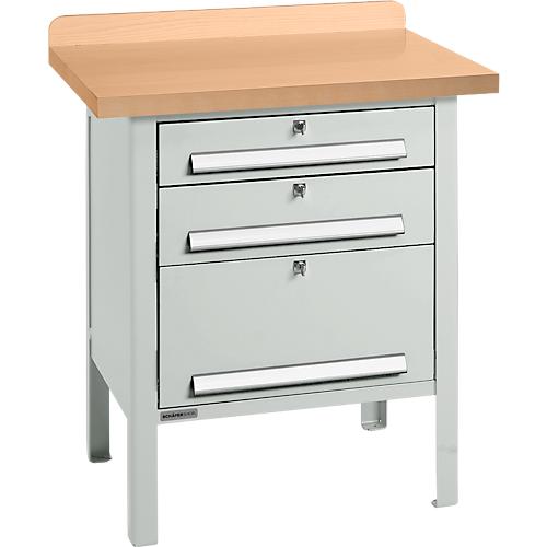 Kastenwerkbank Schäfer Shop Select PWi 75-7, mitteldichte Faserplatte (MDF), bis 750 kg, B 750 x T 680 x H 838 mm